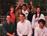 David Kingsley Lab Photo in Front of the Beckman Center at Stanford University.